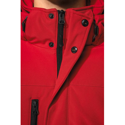 Men's hooded softshell lined parka